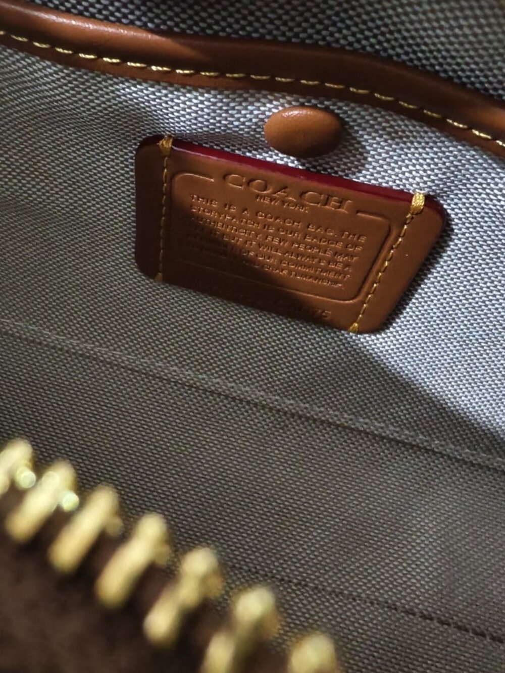 Coach Dark Brown Waxed Leather Chain Shoulder Bag - Picture 10 of 10
